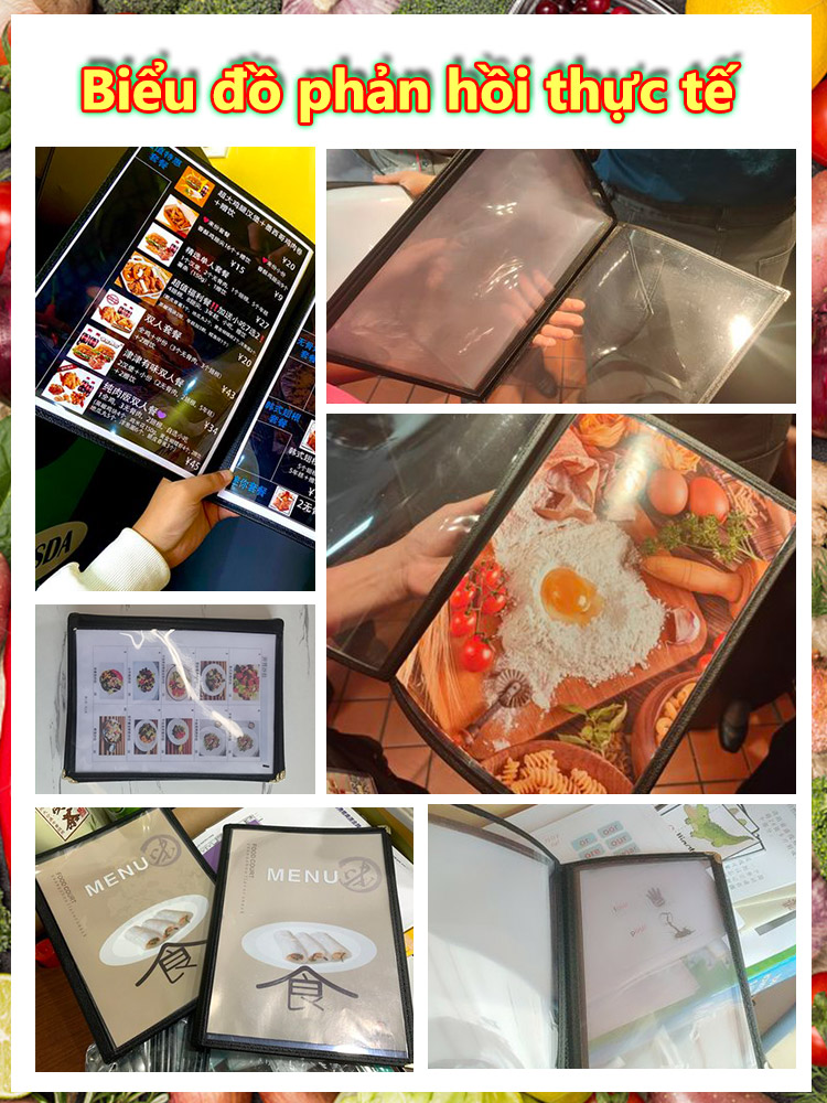 *Chất lượng rất tốt*Bìa menu trang 4/6/8 Kích thước A4 Đa dụng cụ