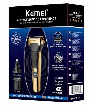 Máy cạo râu 3in1 kemei km-6551