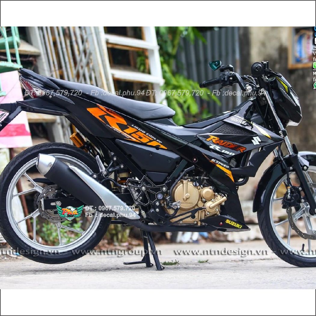Tem Rời Raider Cam đen Crom