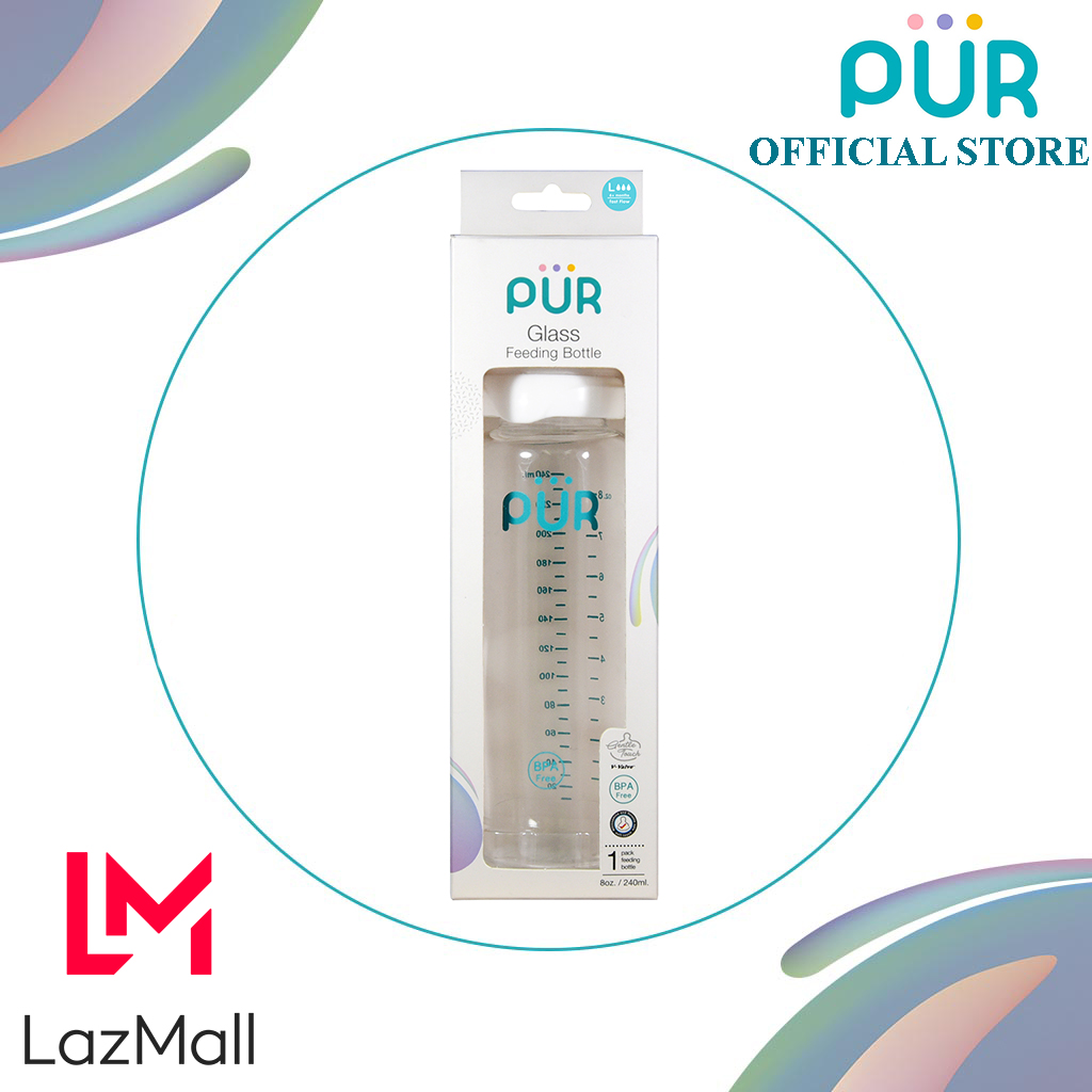 Bình sữa thủy tinh PUR 60ml, 130ml, 240ml