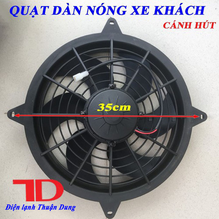 Quạt dàn nóng xe khách 34cm, quạt dàn nóng xe khách, quạt dàn nóng xe khách mới cánh hút jkh266pl-24v - điện lạnh thuận dung