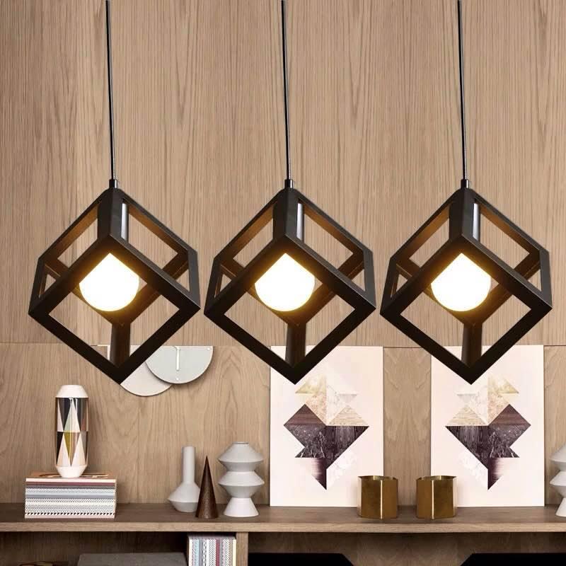 [HCM]đèn thả 3 hình LẬP PHƯƠNG đã bao gồm bóng LED