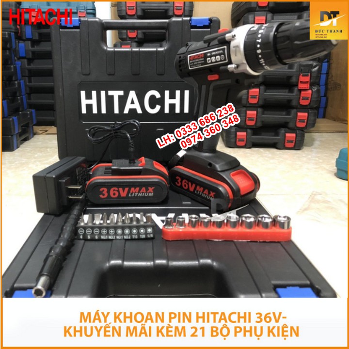 Máy Khoan Pin Hitachi 36V - Chính Hãng