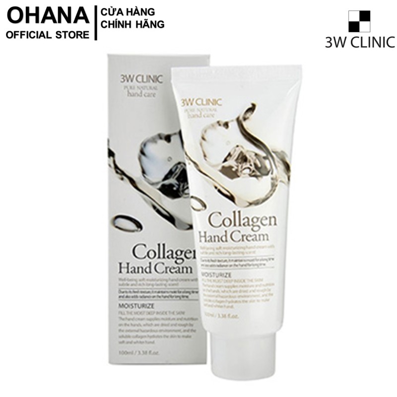 Kem Dưỡng Da Tay Collagen 3W Clinic Collagen Hand Cream 100ml