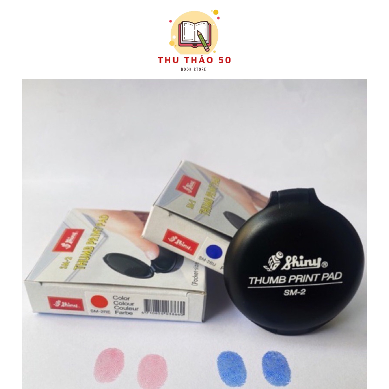 Khay mực, tampon, tăm bông lăn tay Shiny Thumb Print pad SM-2