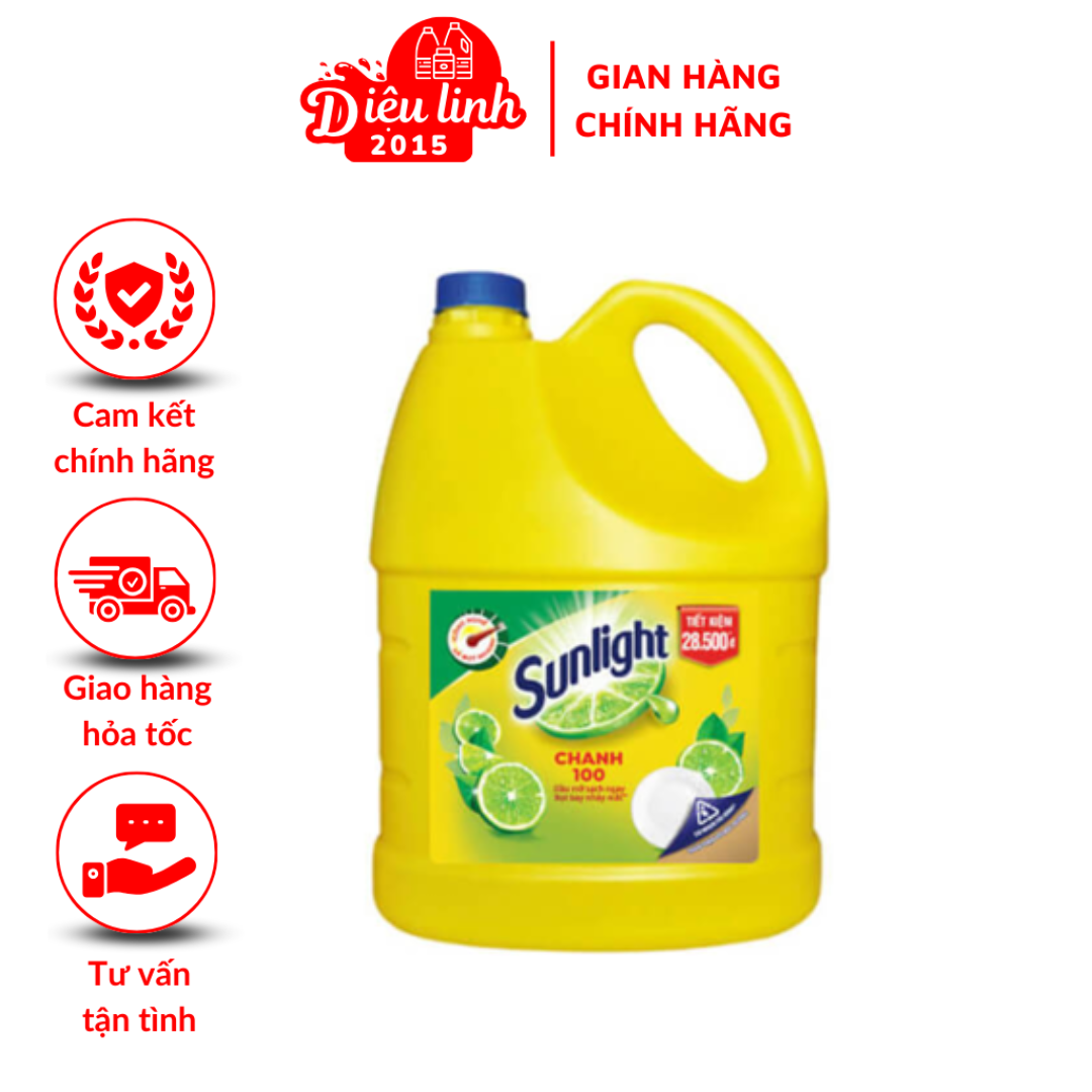 Nước Rửa Chén Hương Chanh Sunlight Siêu Sạch 3kg6