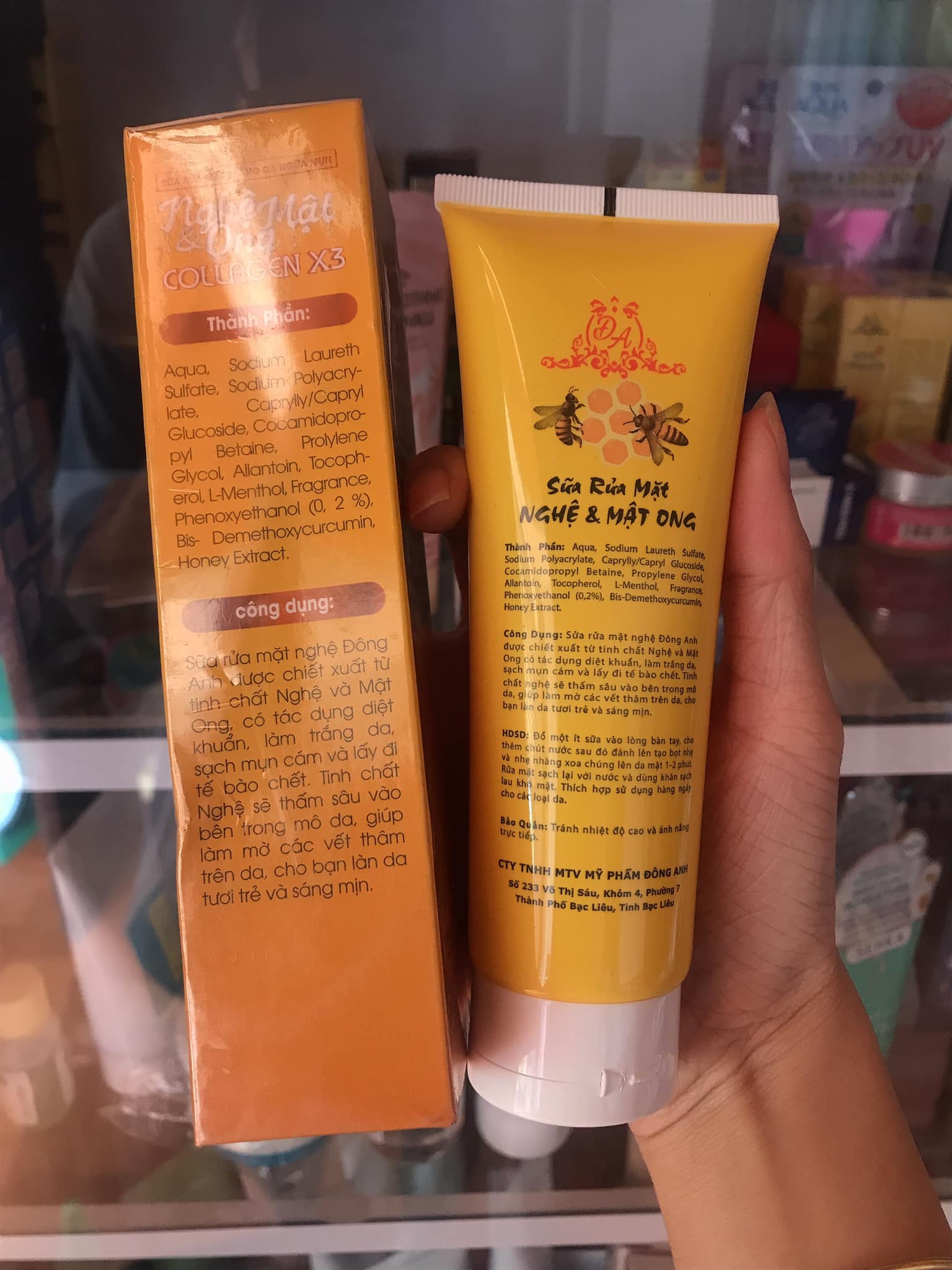 Sữa rửa mặt collagen X3 nghệ mật ong