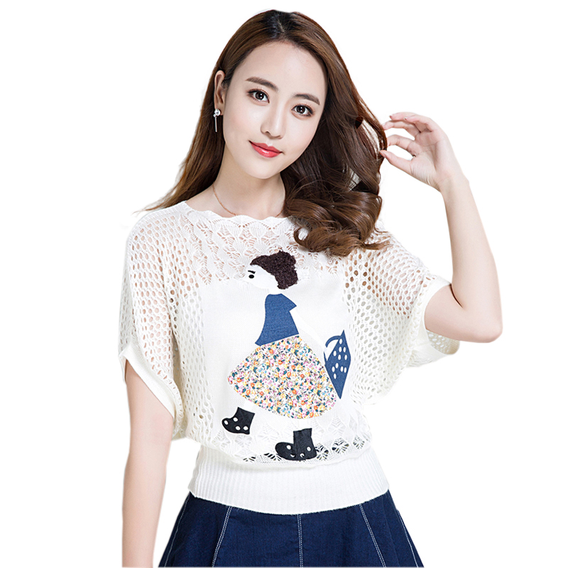 Áo len tay cánh dơi phối hình thêu mũ thời trang AL30