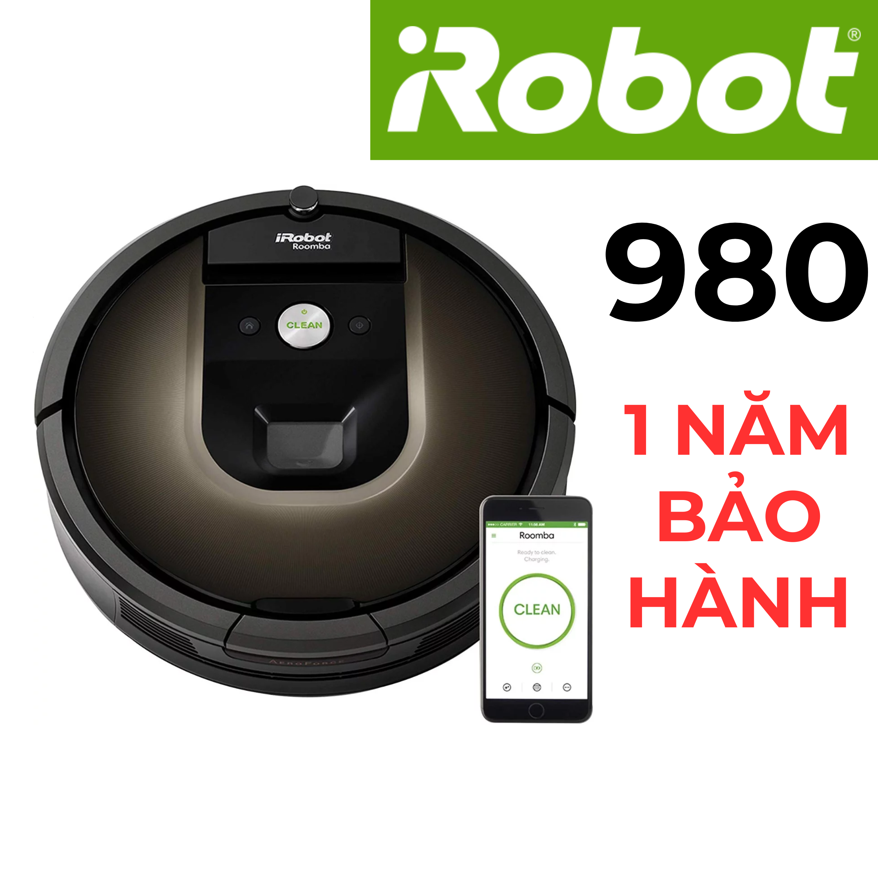 Original - Automatic robot vacuum cleaner iRobot Roomba 980