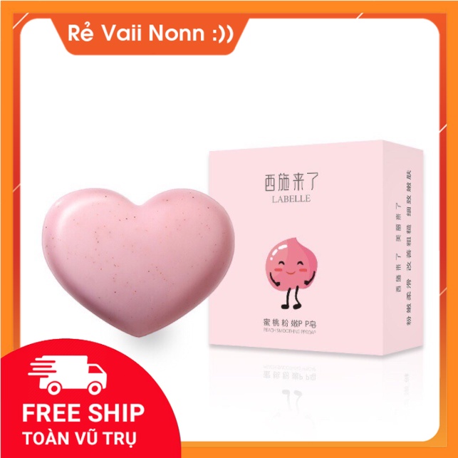 Xà phòng đào khử thâm mông labelle 80g khử thâm mông , nách , làm trắng , tẩy tế bào chết vùng thâm