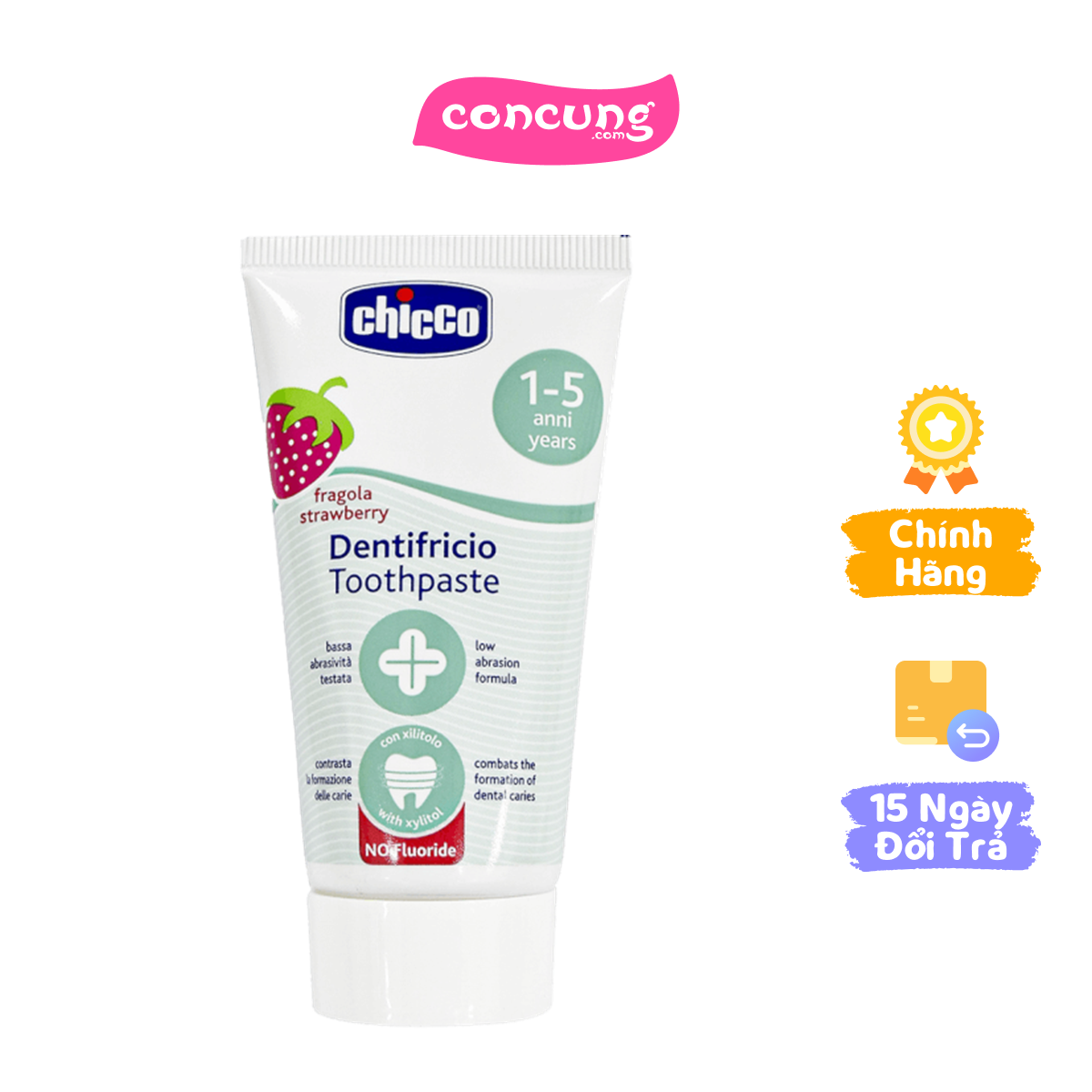 Kem đánh răng hương Dâu 12M+ Chicco