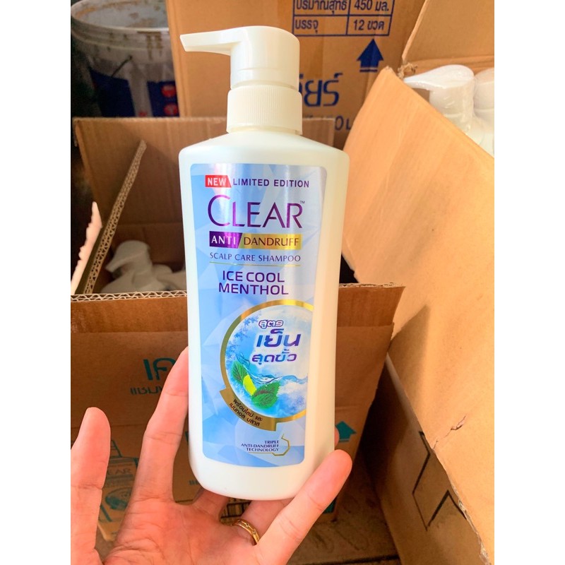 Hàng Chính Hãng - Dầu gội Clear Thái Lan 400ml bạc hà tươi mát sạch gàu 400ml