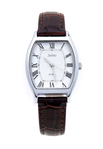Đồng hồ nữ Julius Hàn Quốc JA-703LA dây da cổ điển (Nâu bạc)