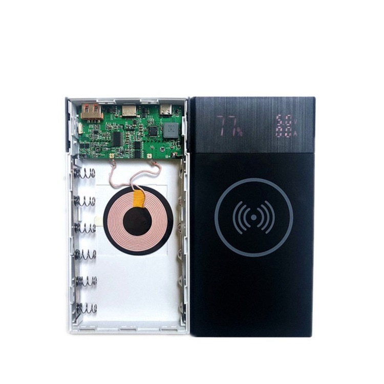 Box sạc dự phòng (CHƯA CÓ PIN) sạc không dây QC 3.0