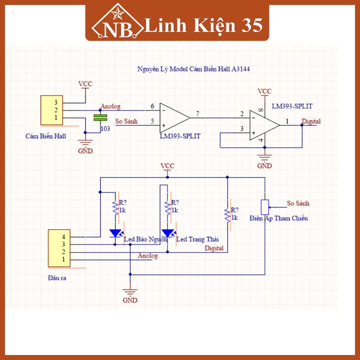 Module cảm biến từ trường Hall A3144 V1