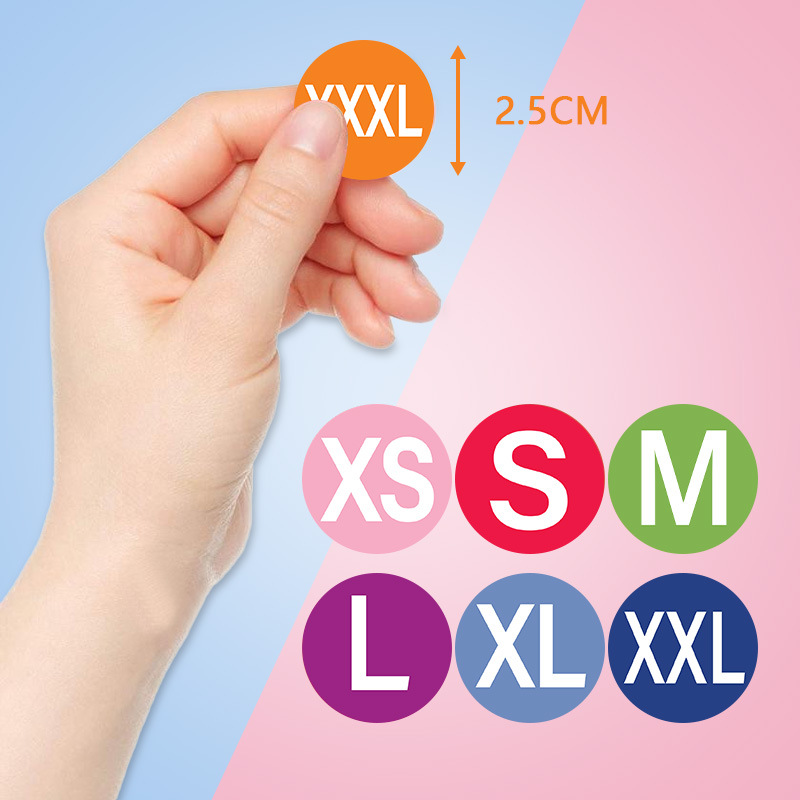 Cuộn 500 tem Sticker dán size quần áo  2.5cm