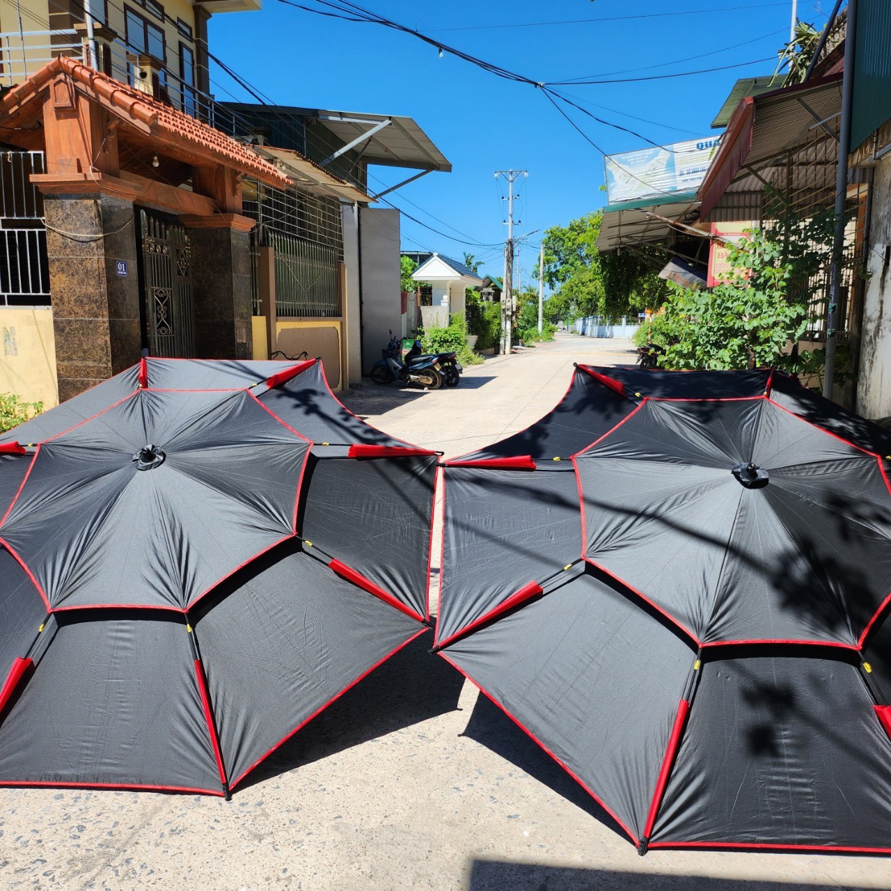 Ô câu cá 2 tầng màu đen 2m2-2m4 chống tia uv cao cấp