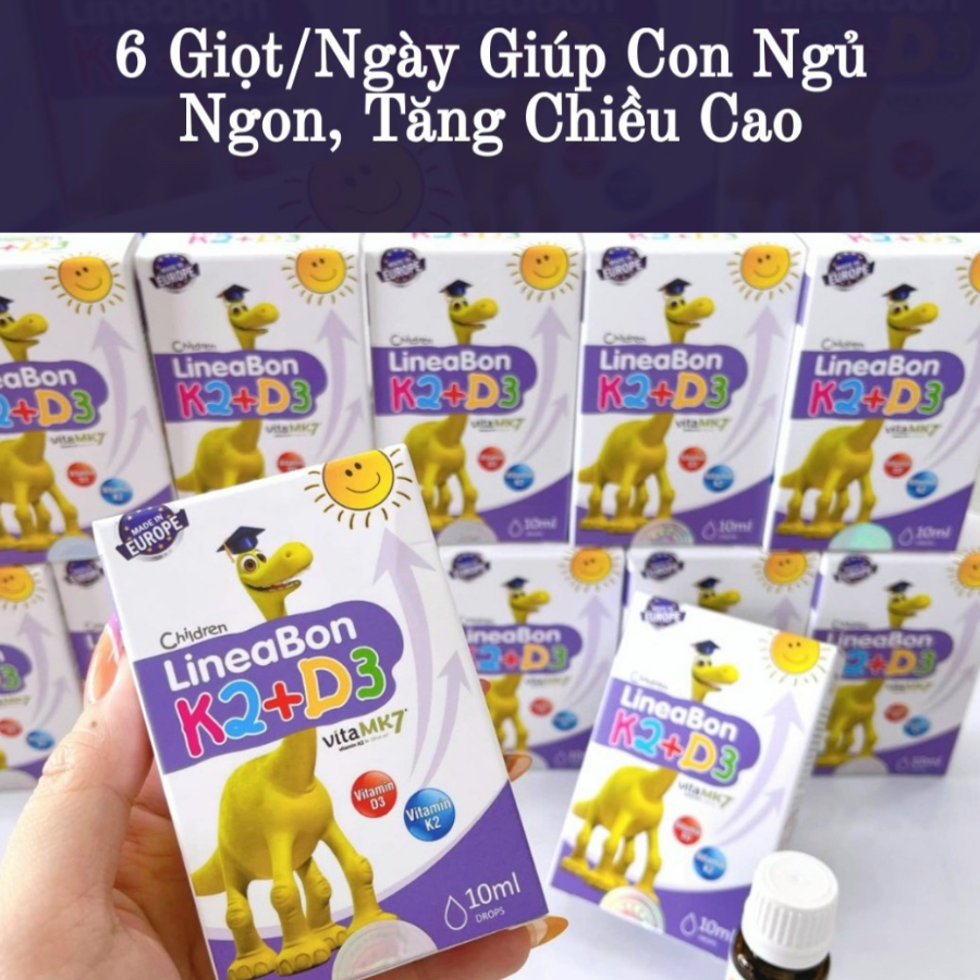 [Hàng chính hãng có tem] Vitamin K2D3 LINEABON dạng siro nhỏ giọt  - 10ml