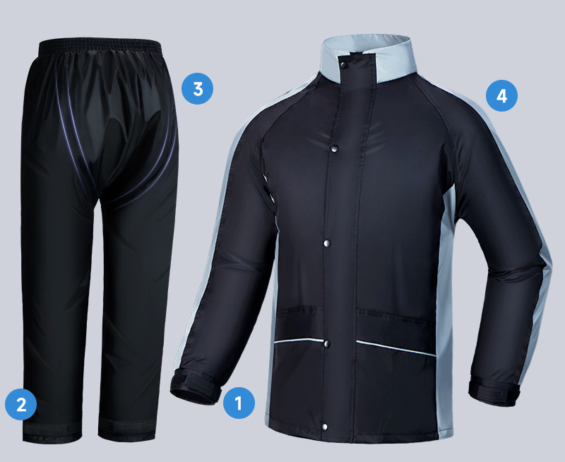 High-grade imported double-layer raincoat suit super waterproof storm rain