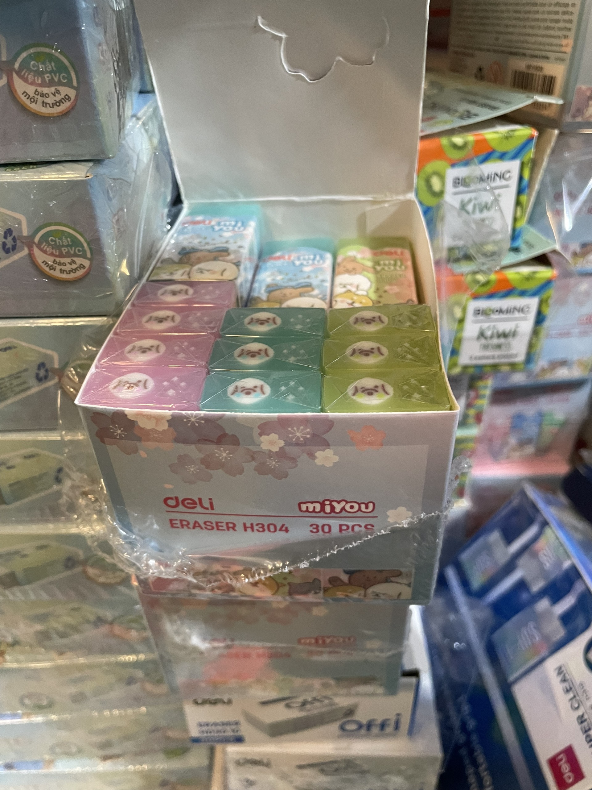 Combo 5 Cục Gôm Tẩy thạch hình chó Deli EH304 tẩy sạch, không mủn độ bền dai