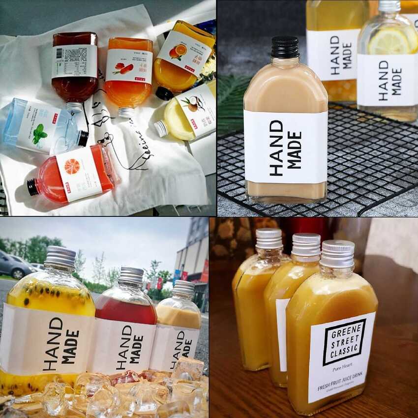 Chai Thủy Tinh Dẹp 500ML (combo 2 cái) vuông vát vai kiểu dẹt nắp nhôm - Vỏ Chai Thủy Tinh Dẹt - Chai Thủy Tinh 500ML - Bình Thủy Tinh Dẹp