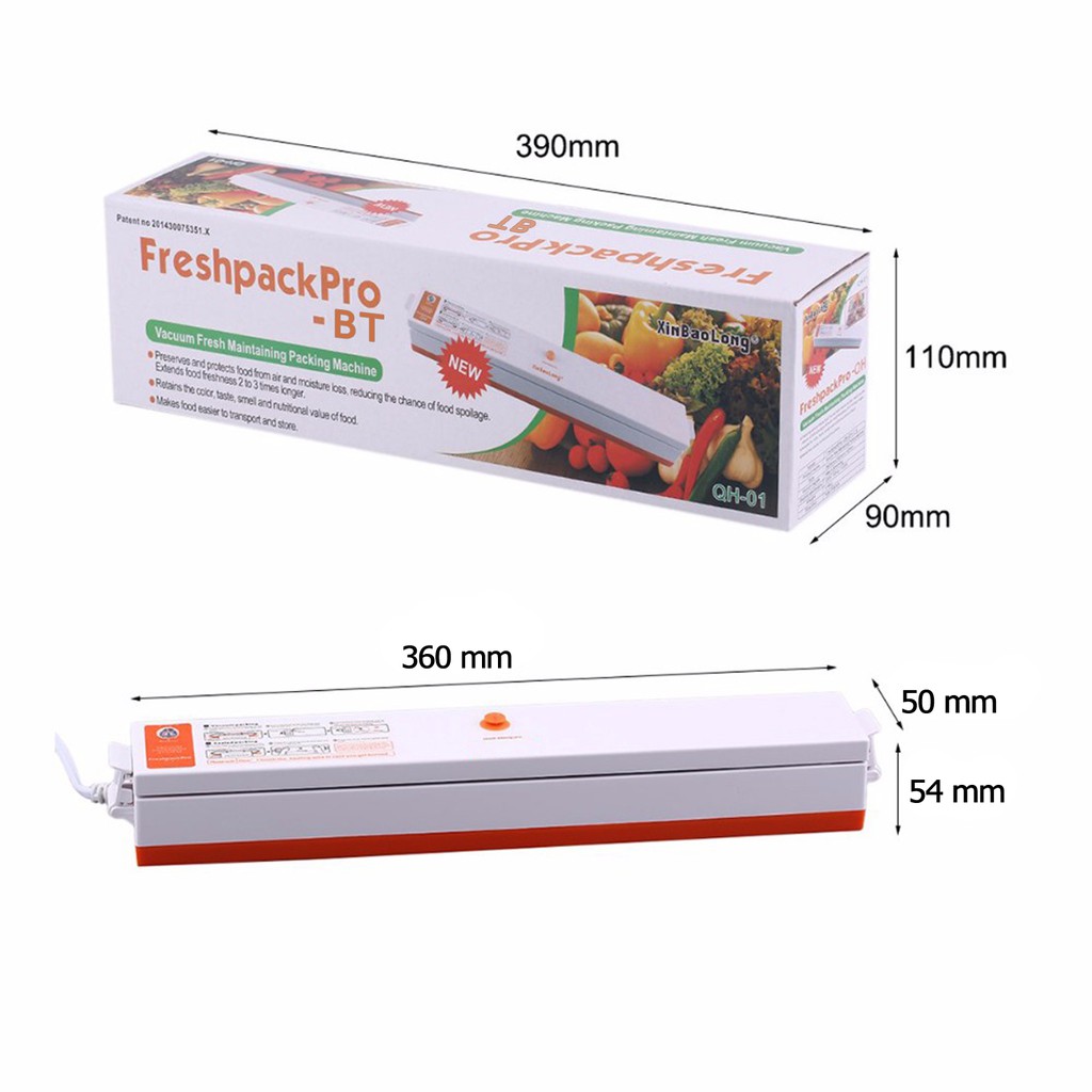 [ tặng kèm bộ túi nhám hút ] Máy hút chân không thực phẩm Fresh Pack Pro