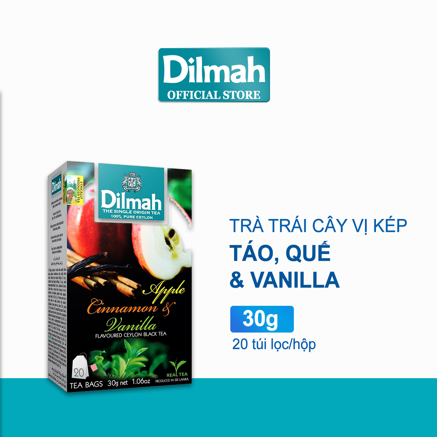 Trà Dilmah Hương Táo, Quế & Vanilla 30g