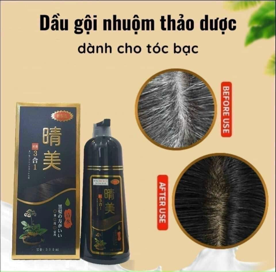 Dầu gội phủ Bạc Đen tóc Komi nhật 500ml
