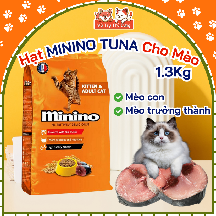 Minino dolphin seed cat food 1,3kg peanut sauce
