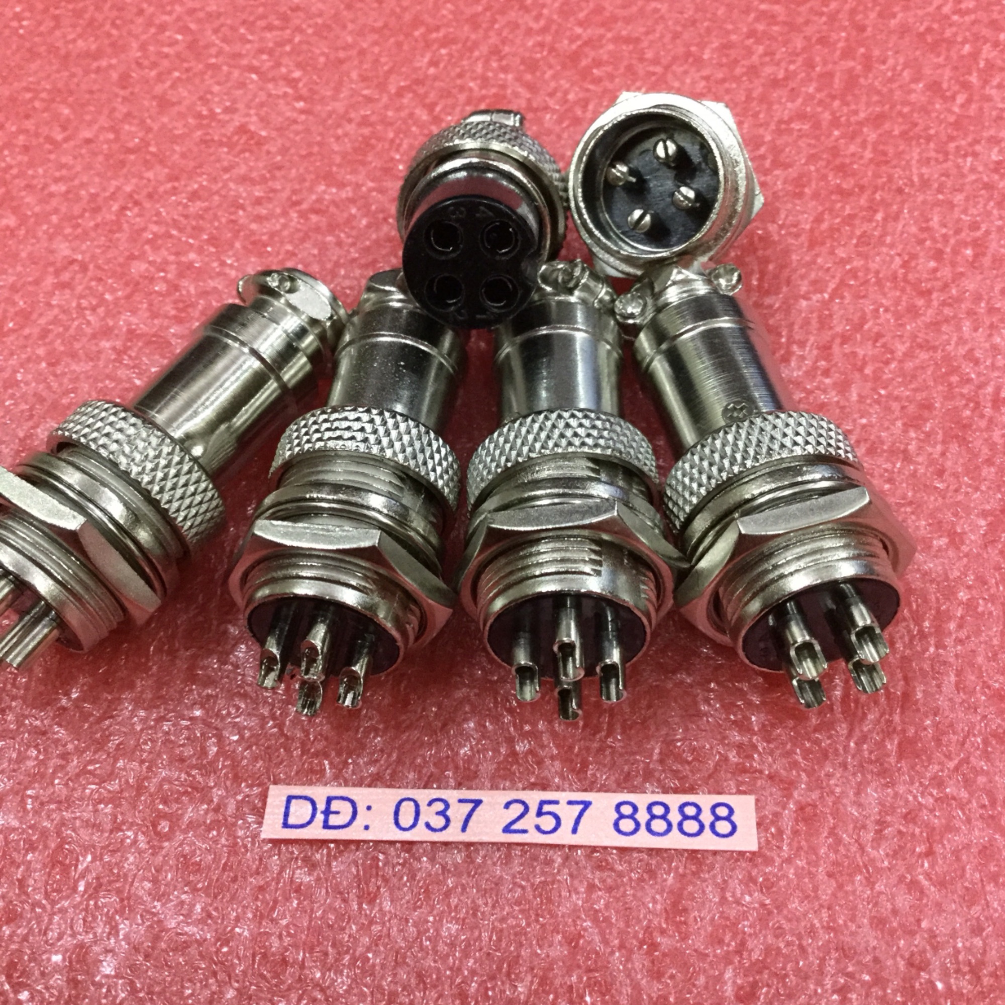 5 bộ jack sắt m16gx16 -4p đầu đực cái