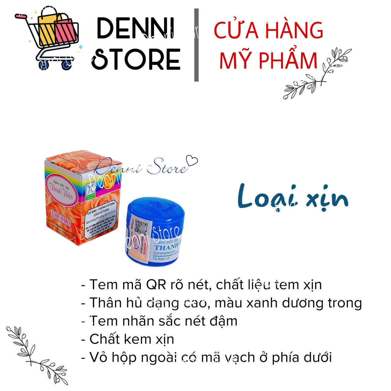[HCM]Lẻ hộp kem thanh thảo 3g