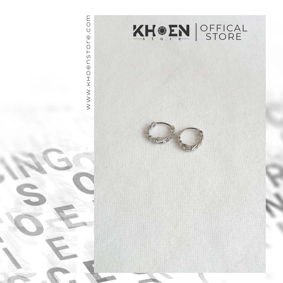 (1 Chiếc) Khuyên Tròn xích - Bạc 925 - Khoen Store