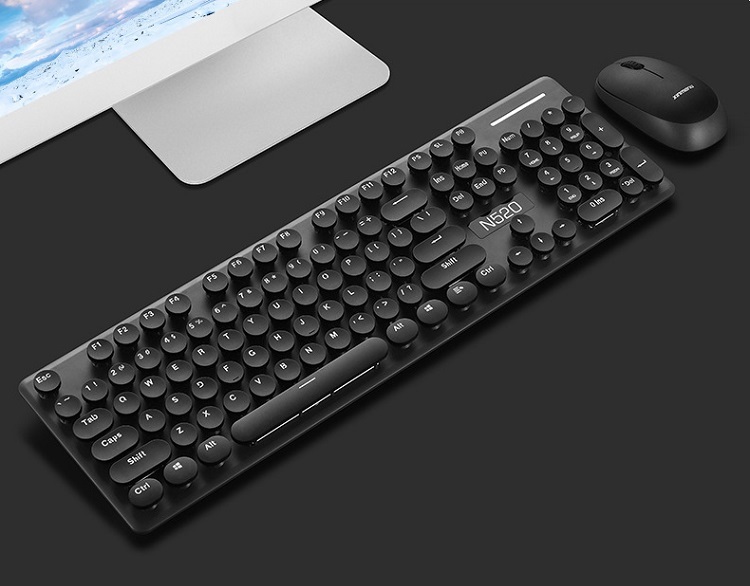 Combo bộ bàn phím và chuột không dây cao cấp n520