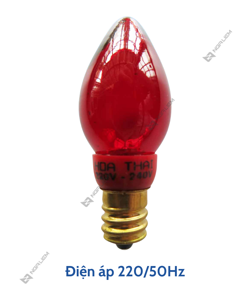 Bóng Led Ớt 1W E12 (Cà Na) Hòa Thái (2 Cái/Vỉ)