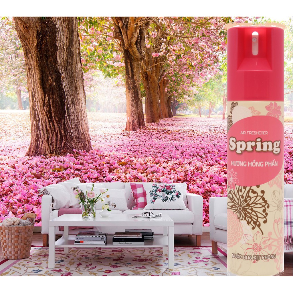 [HCM]Combo 2 Nước hoa xịt phòng Spring - Hương hồng phấn 250ml