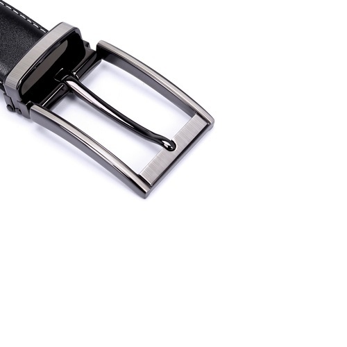 Thắt lưng nam da bò viền chỉ màu đen HK4129