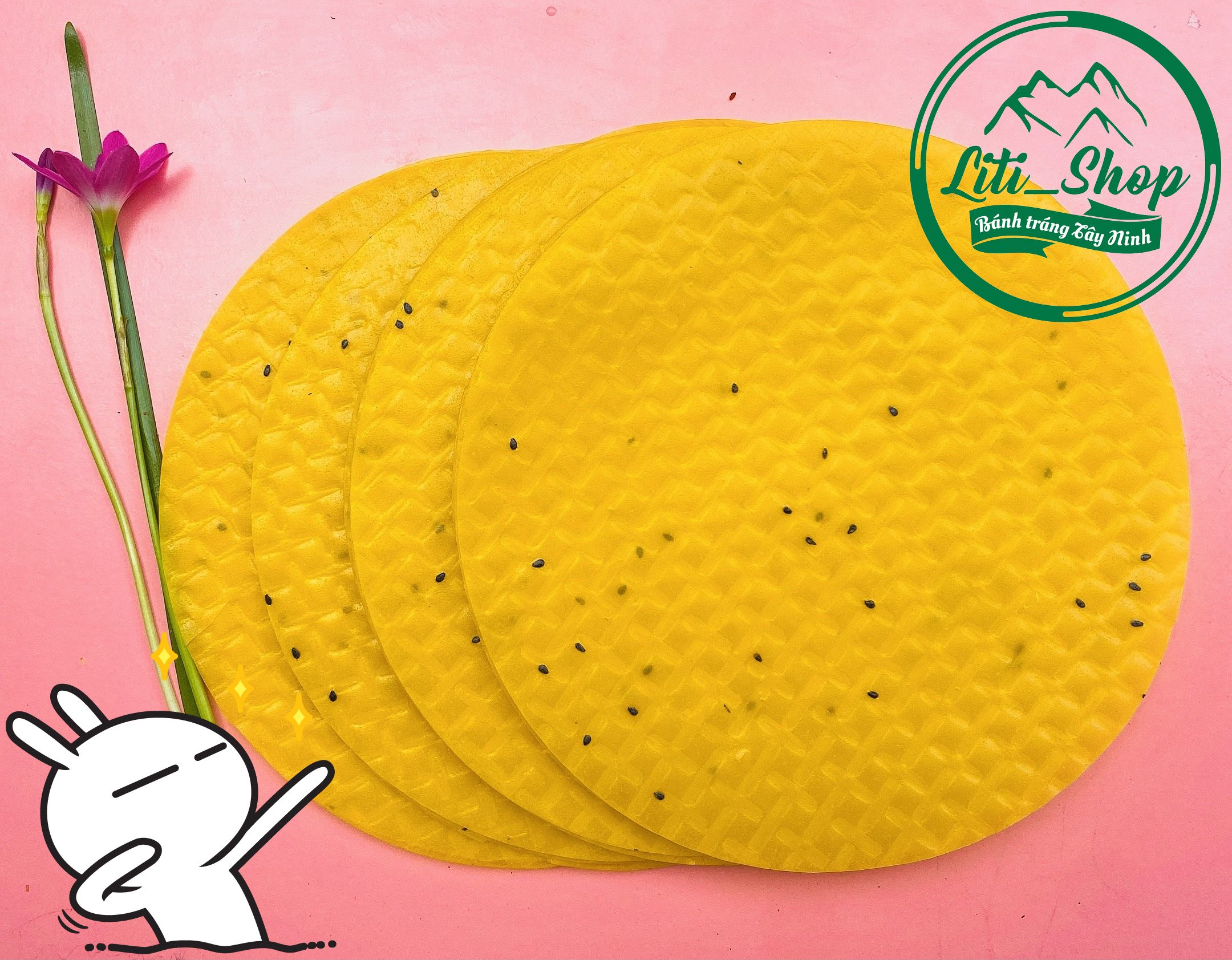 Bánh tráng Nướng trứng 500Gr [Loại màu vàng]