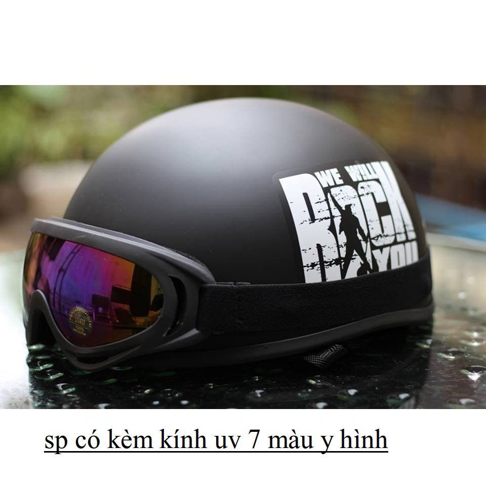 Nón Bảo Hiểm Rock Có Kính Phượt