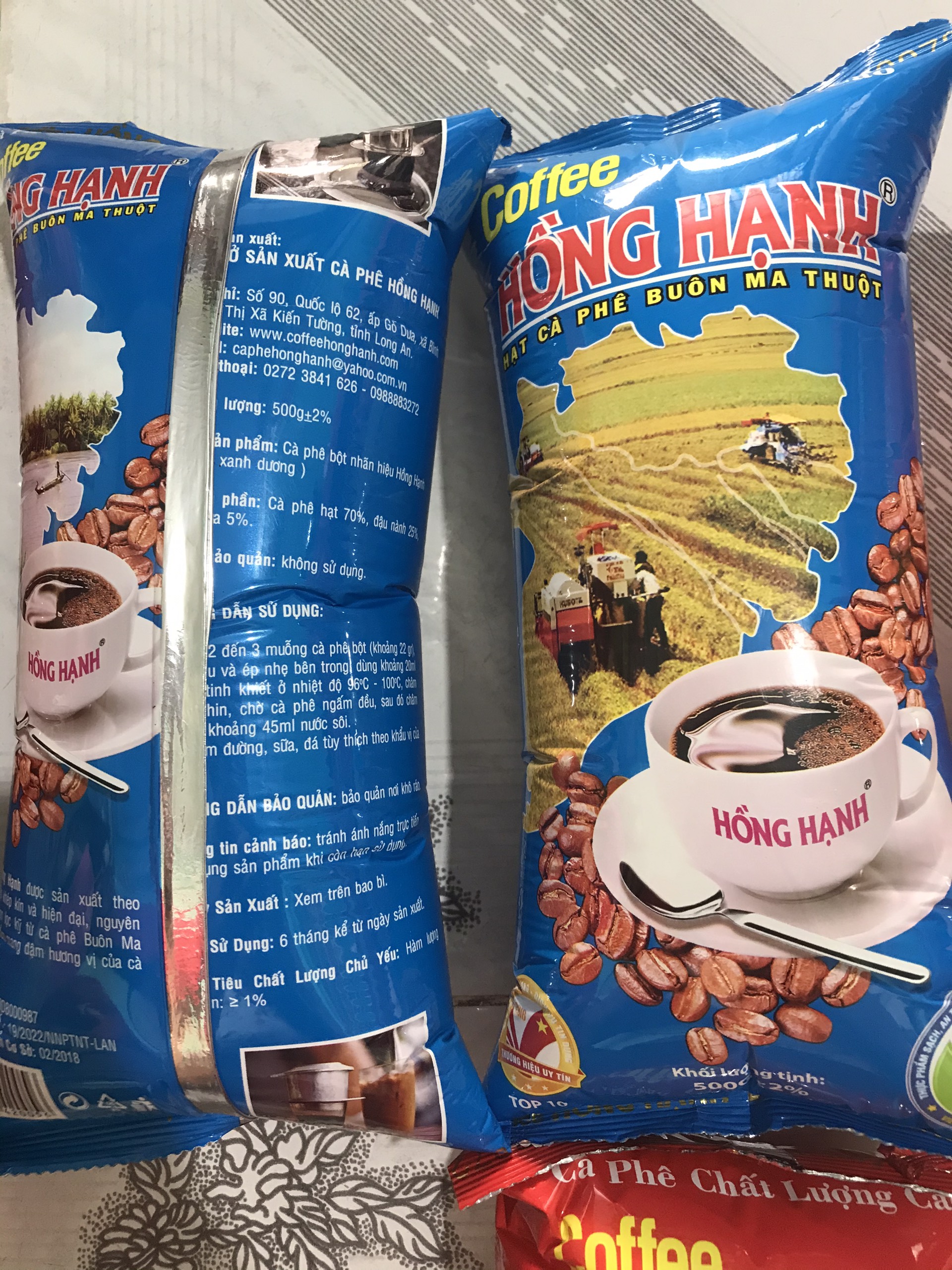 Cà phê hồng Hạnh thơm ngon gói 500gam
