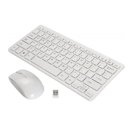 Bộ Bàn phím và chuột không dây 2.4 GHz wireless (Trắng)