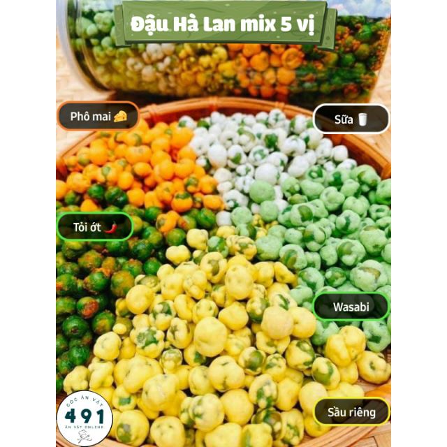 Đậu Hà Lan Mix 5 Vị Trai Đẹp 400G