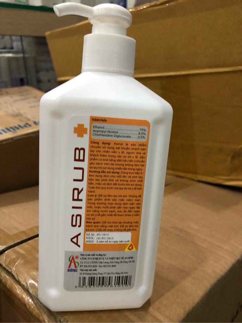 Dung dịch sát khuẩn tay Asirub 500ml