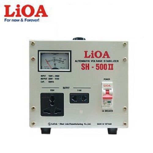 [HCM]ỔN ÁP LIOA SH 500 0.5KVA - BIẾN THẾ 220V XUỐNG 110V LIOA DẢI ĐIỆN 150V-250Va