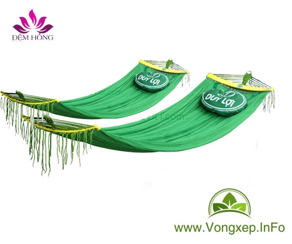 Lưới Võng Xếp Duy Lợi + Gối (Cỡ Lớn Loại 18 Lỗ - Không Kèm Khung)