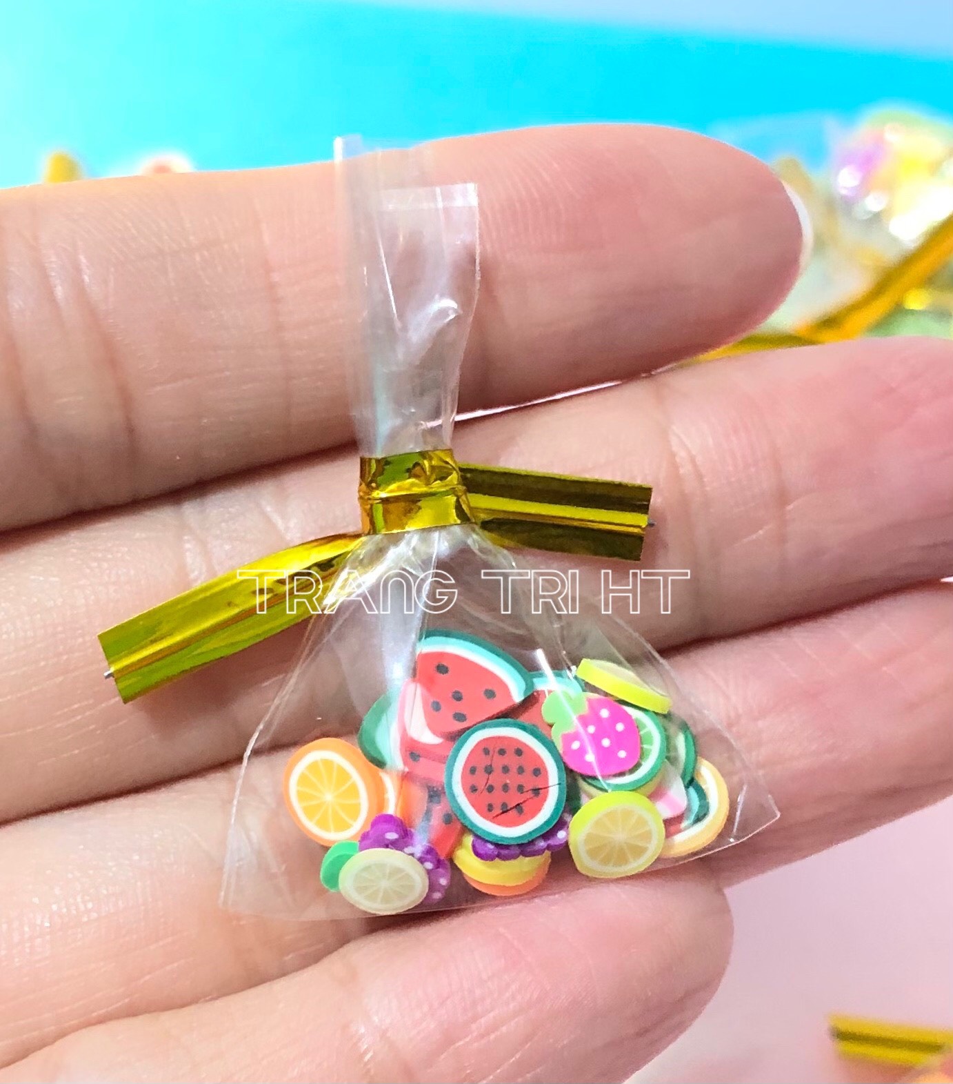 [HCM]Mô hình túi mứt trái cây bánh kẹo phụ kiện trang trí nhà búp bê