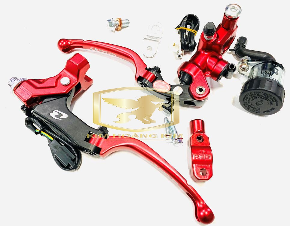 [Lấy mã giảm thêm 30%]Combo tay thắng S1 và tay côn RCB màu Đỏ gắn xe máy ExciterWinnerSonicRaider...