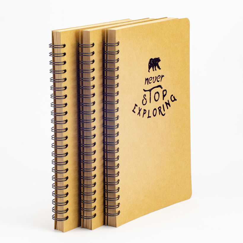 Sổ lò xo giấy Kraft Sandwich A5 - 120 trang