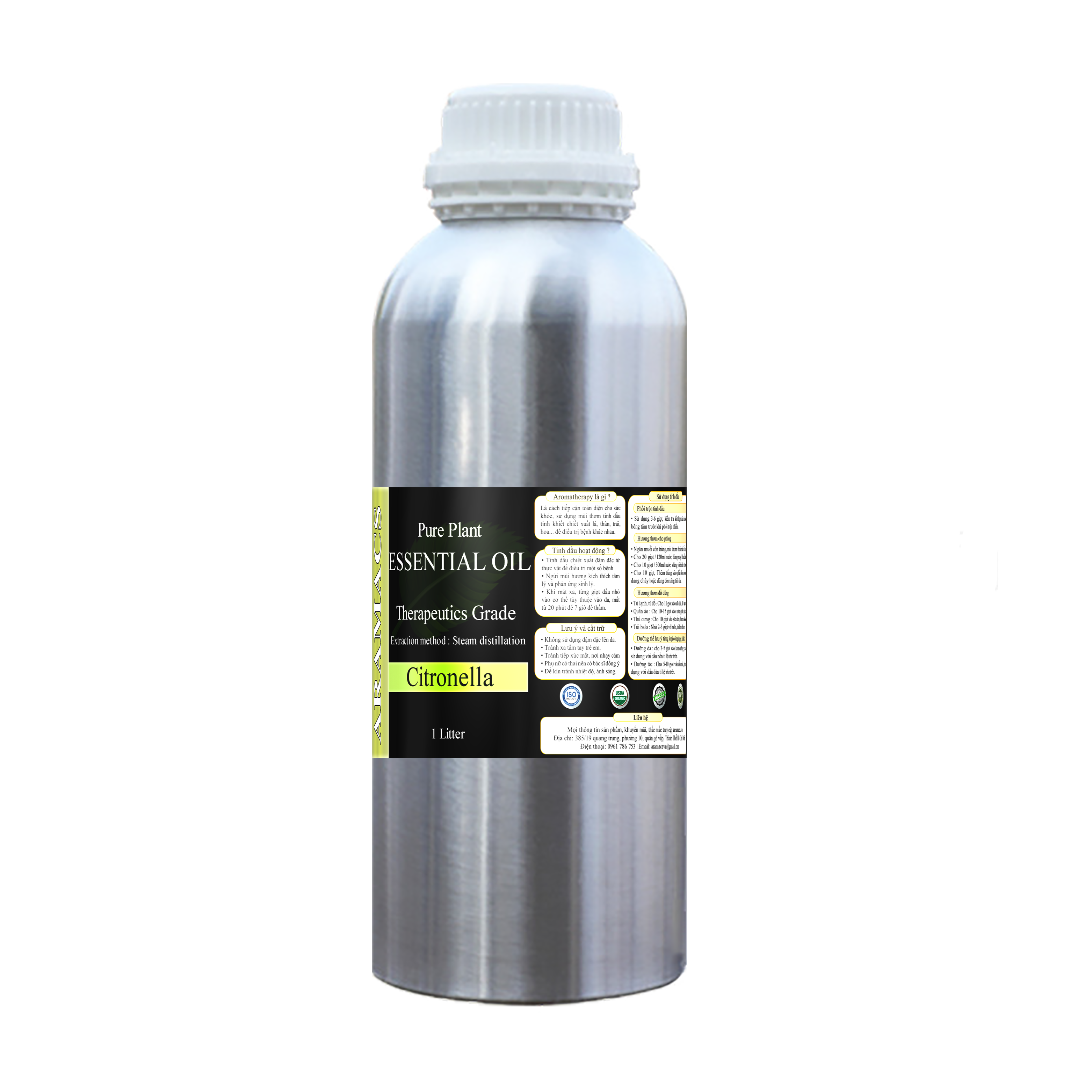 Java Aramacs Essential Oil 1000ml naturalwith verification quality test