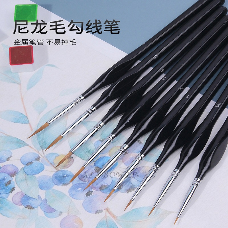 Cọ Vẽ Nét, Bộ Cọ Tỉa 9 Cây Cao Cấp 20cm