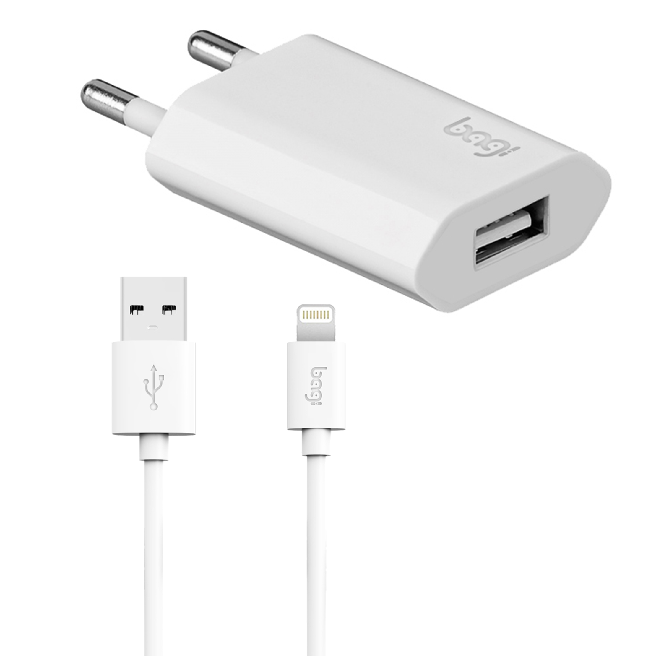 [HCM]CỦ SẠC DẸP VÀ CÁP 1M SẠC NHANH CHO IPHONEIPAD - BAGI CB-I51Z